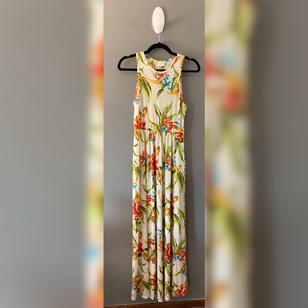Tropical Maxi Dress w/ Pockets